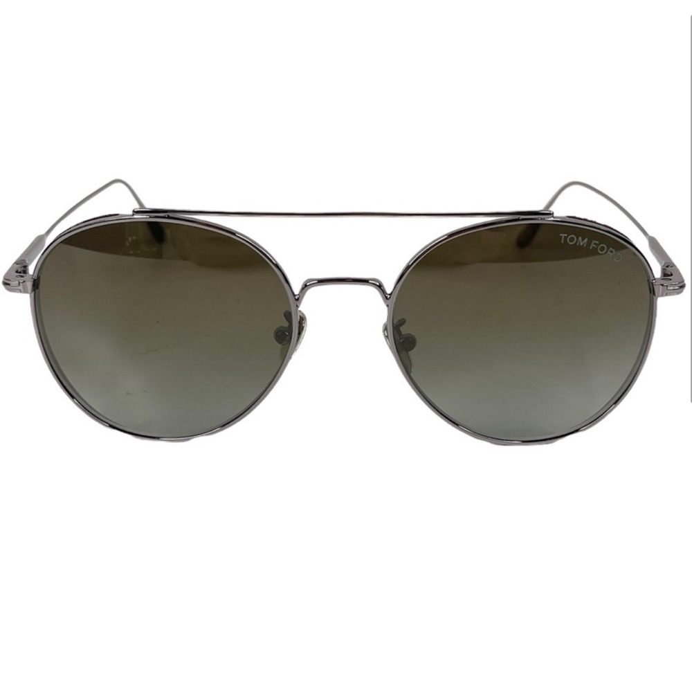 NEW TOM FORD Declan Sunglasses Light Ruthenium / Green FT0826-F Made in Italy